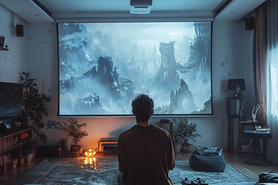 projector in apartment